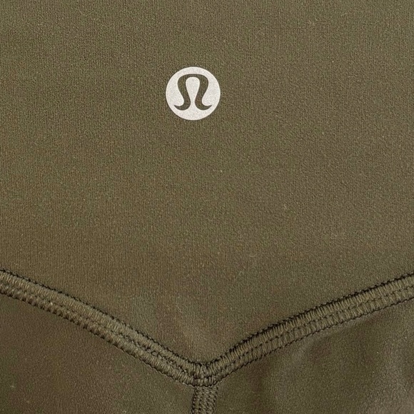 Lululemon Align Crop Joggers In Dark Olive Green 23" Size 4 - Picture 4 of 8